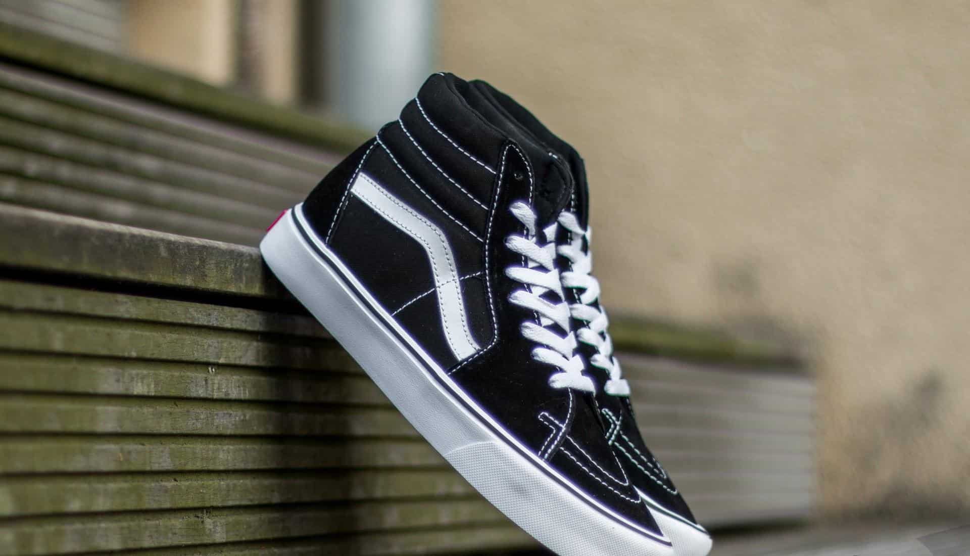 Vans Sk8-Hi Lite (Suede/ Canvas) Black/White