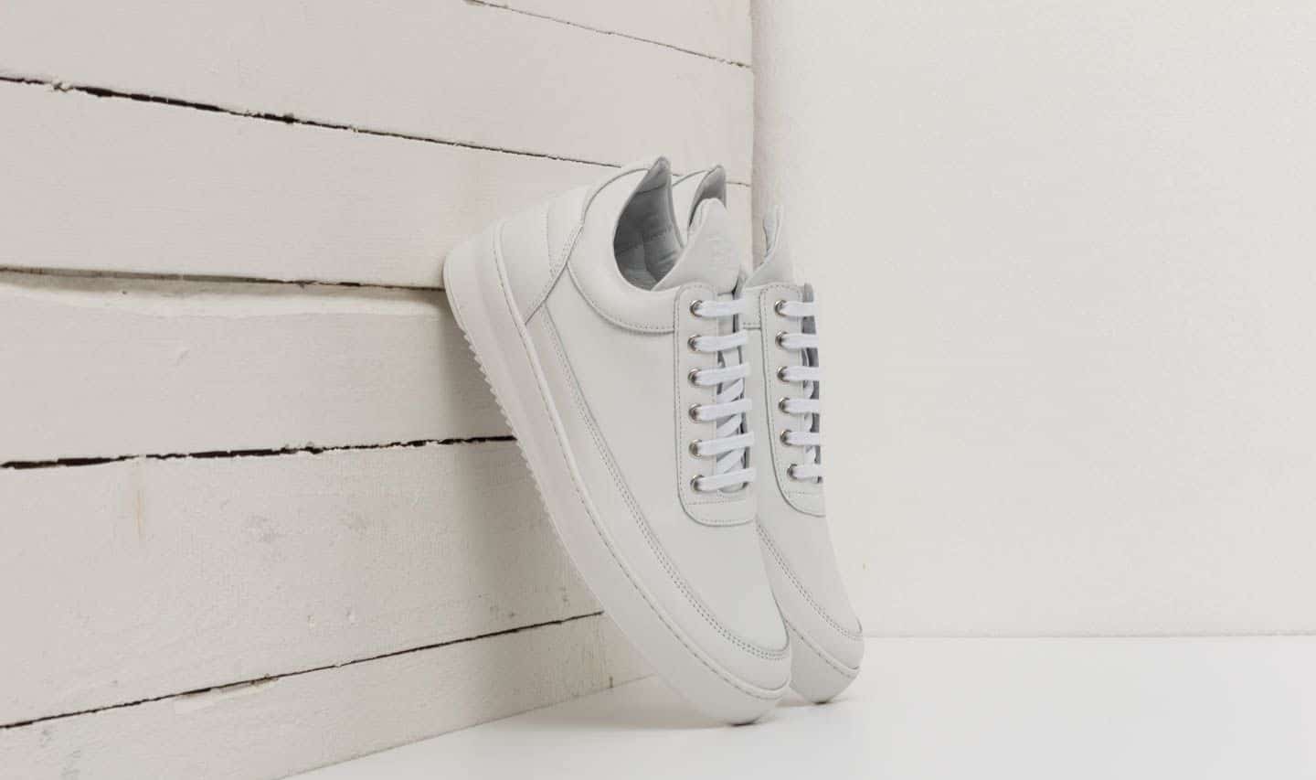 Filling Pieces Low Top Ripple Lane Nappa All White