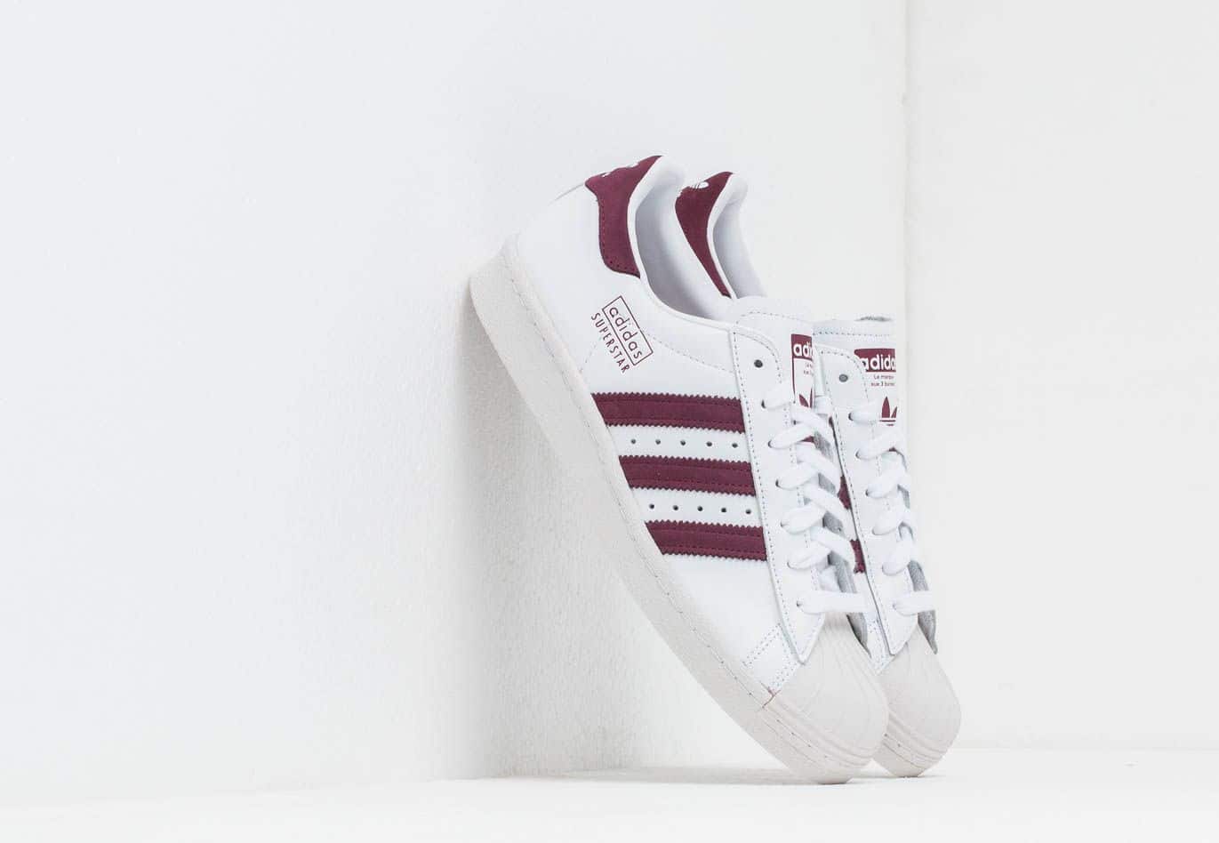 adidas Superstar 80S Ftw White/ Maroon/ Crystal White