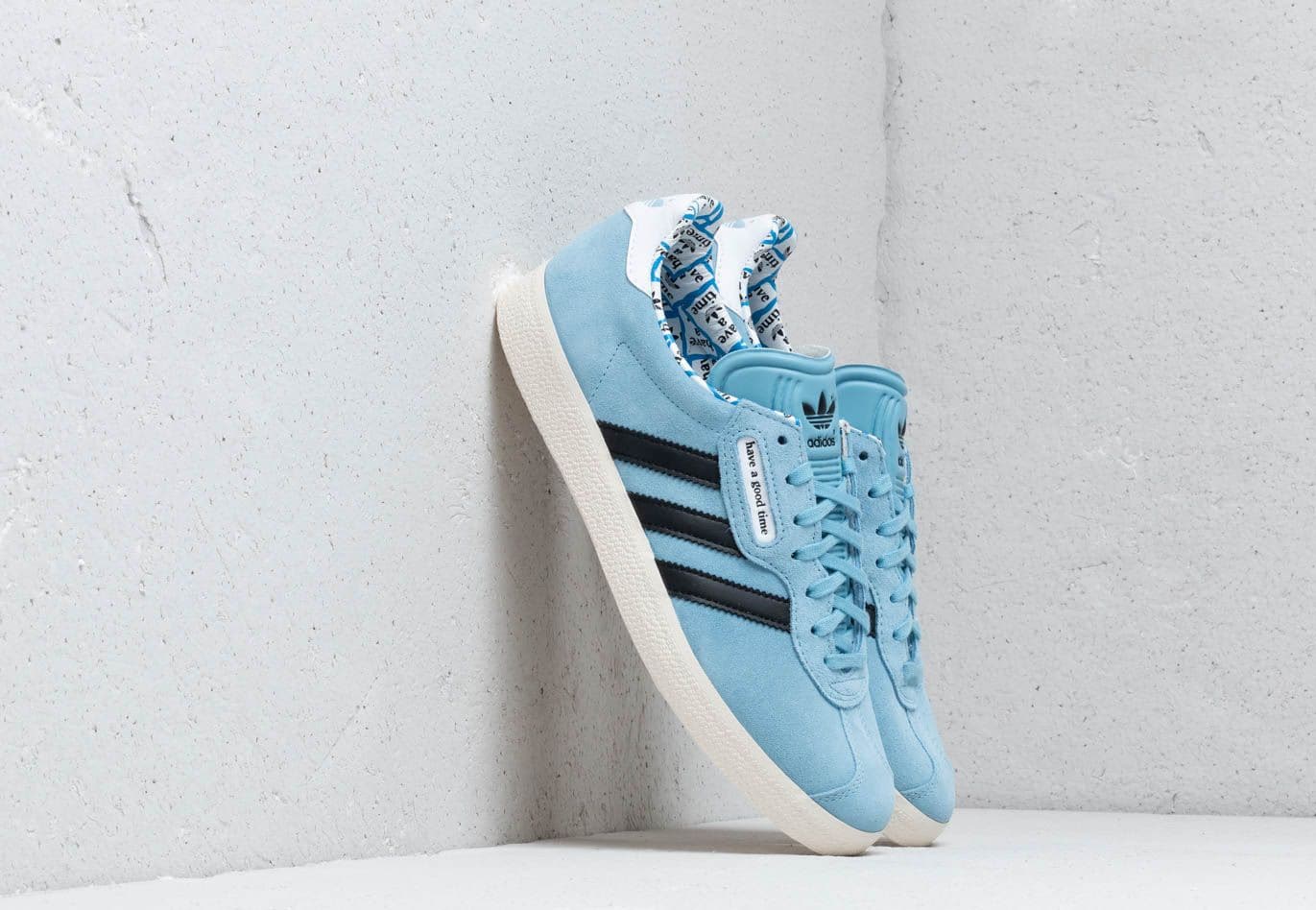 adidas x have a good time Gazelle Super Clear Blue/ Core Black/ Core White