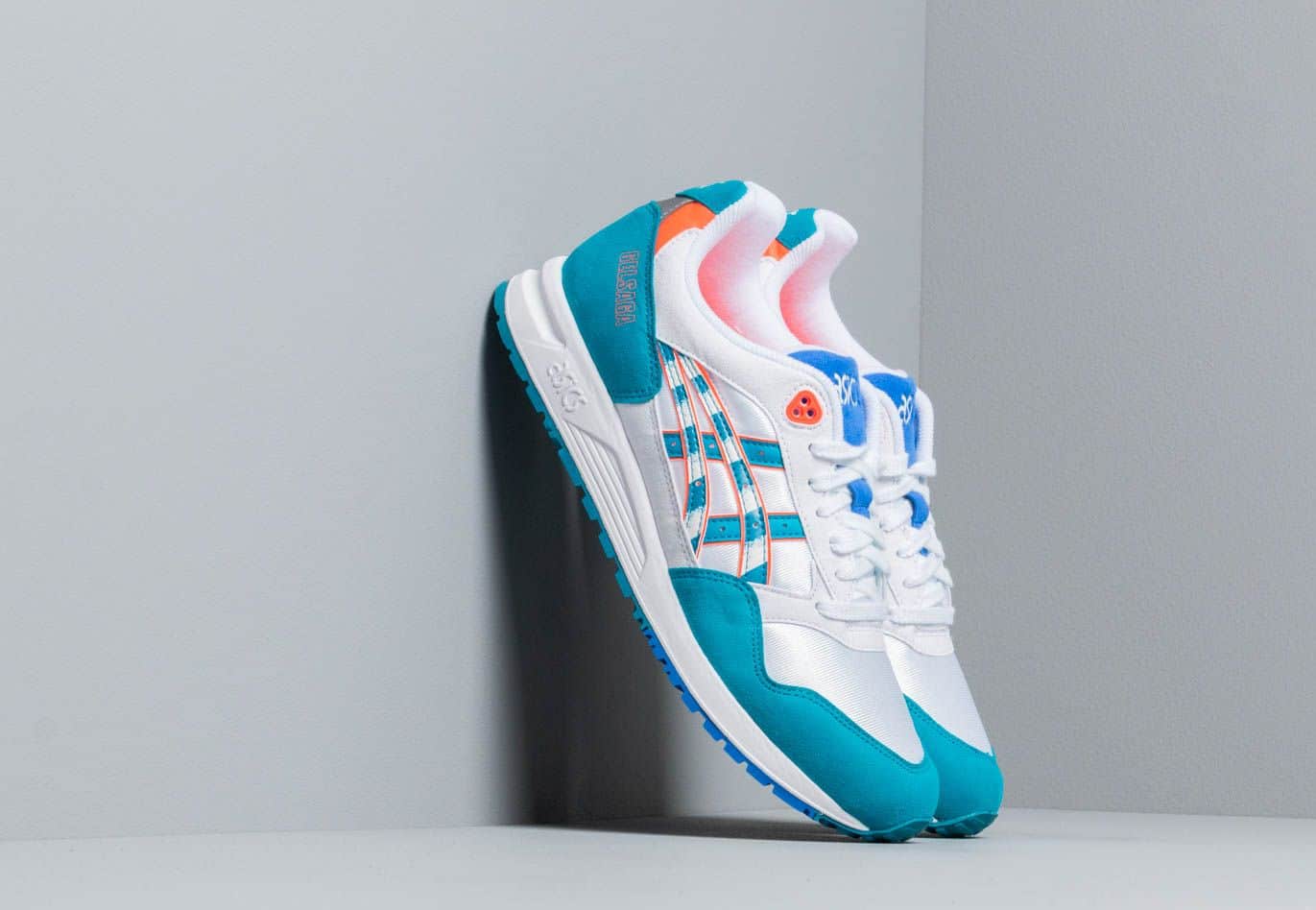 Asics Gelsaga White/ Teal Blue