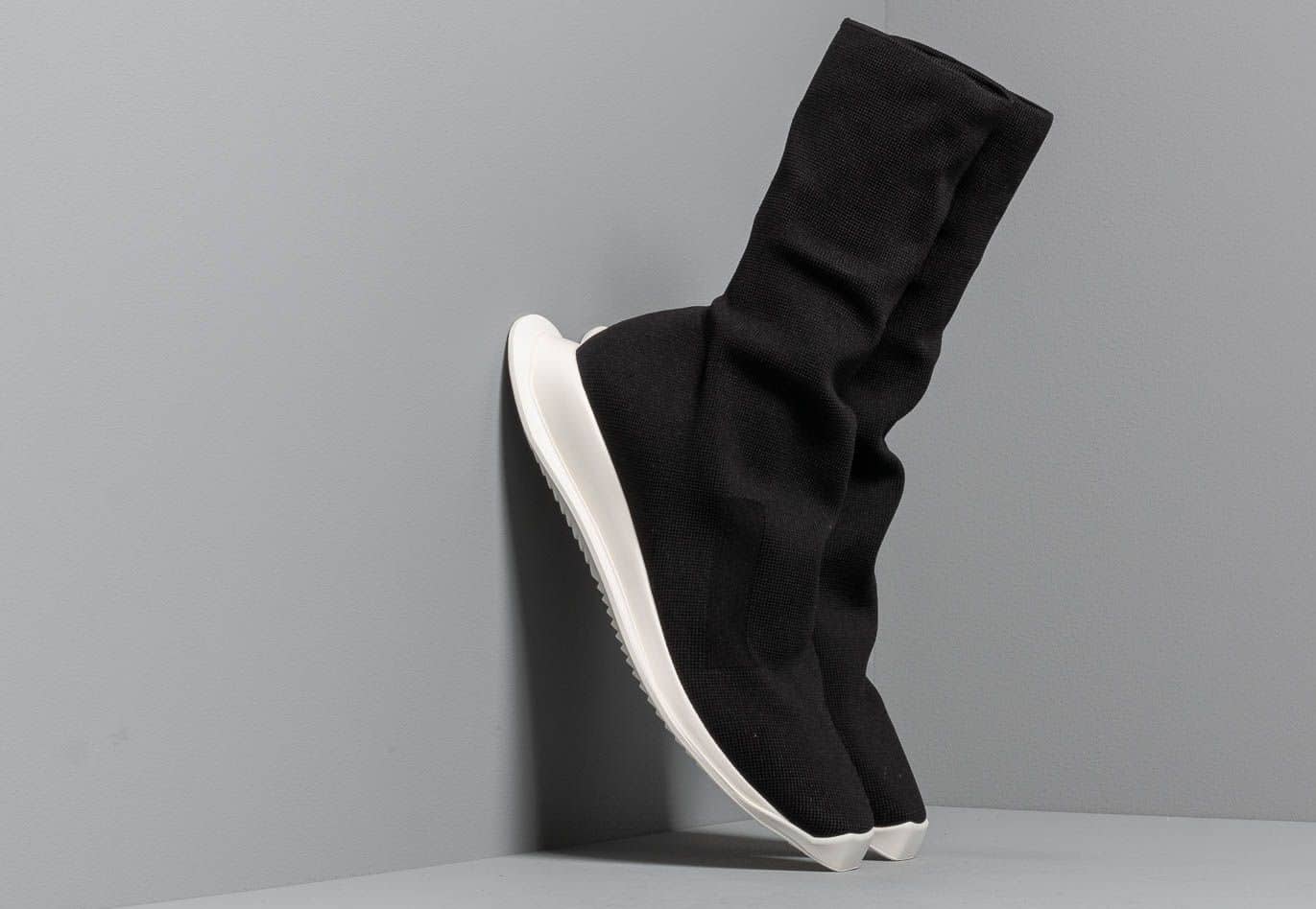 Rick Owens DRKSHDW Runner Stretch Sock Low Black/ Milk/ Milk