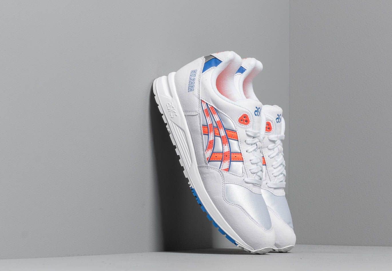 Asics Gelsaga White/ Flash Coral