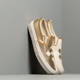 Vans Classic Slip-On (Woven Leather) Brushed Gold