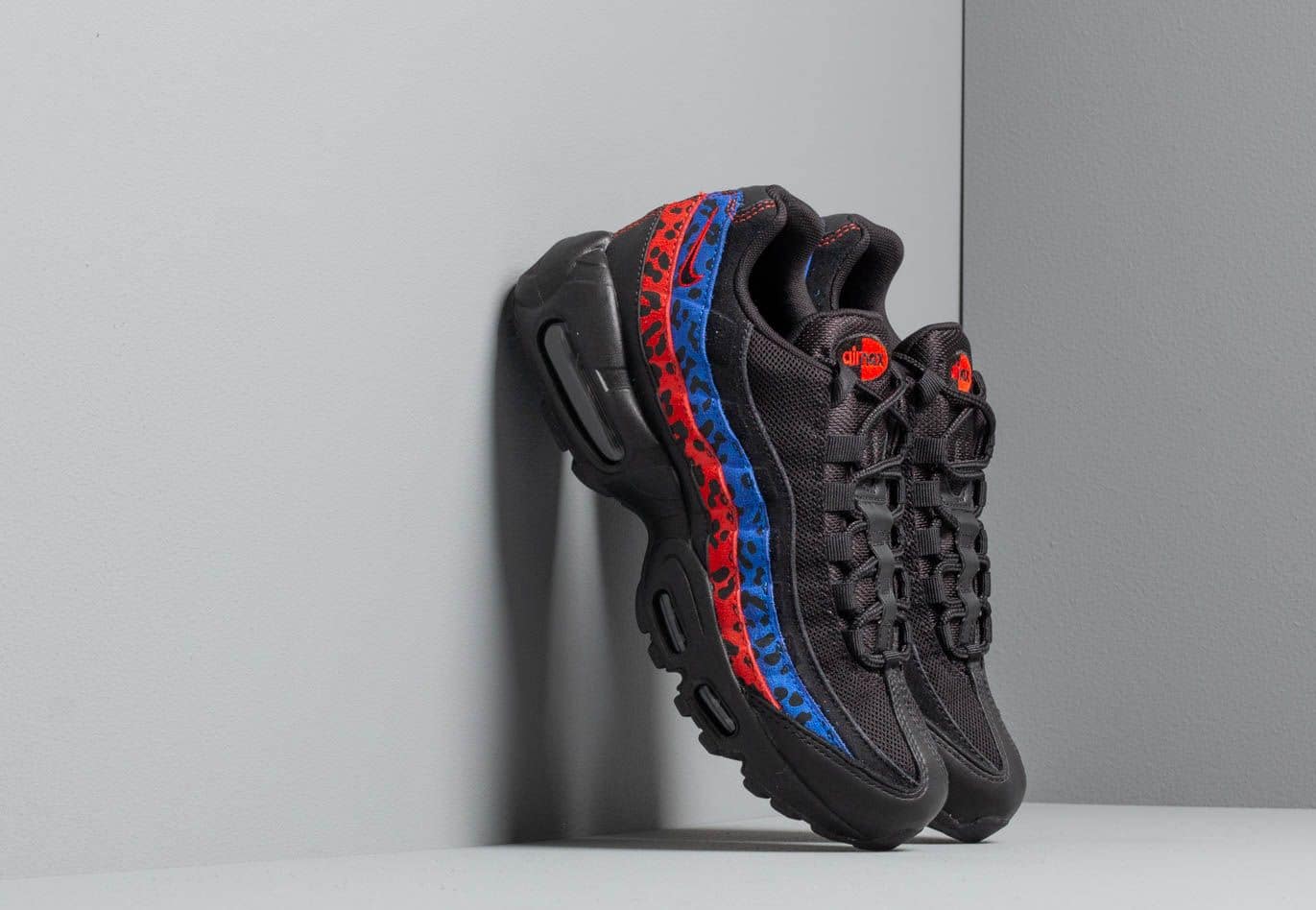 Nike Wmns Air Max 95 Prm Black/ Black-Habanero Red-Racer Blue