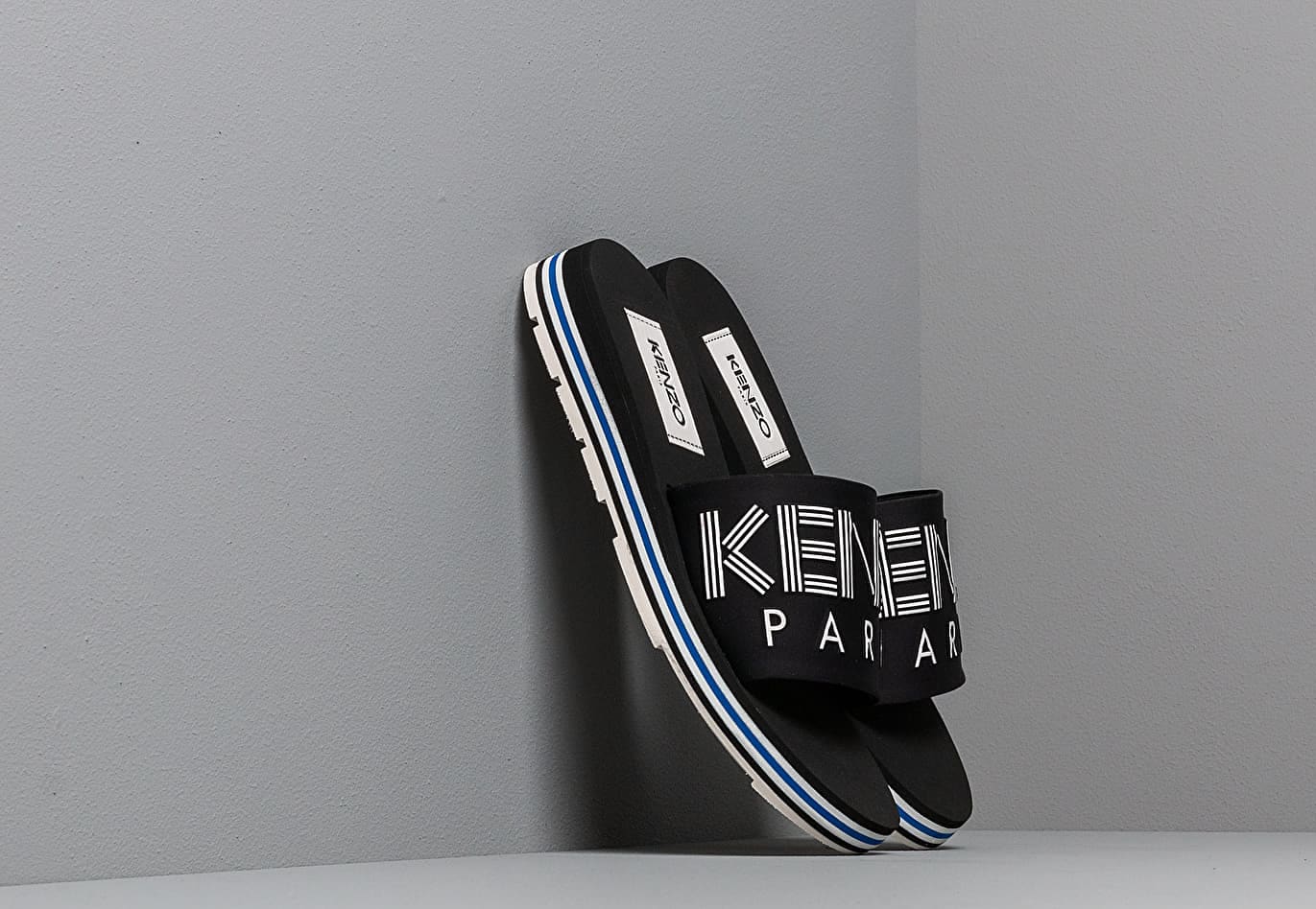 KENZO Papaya Flat Sporty Mules Black