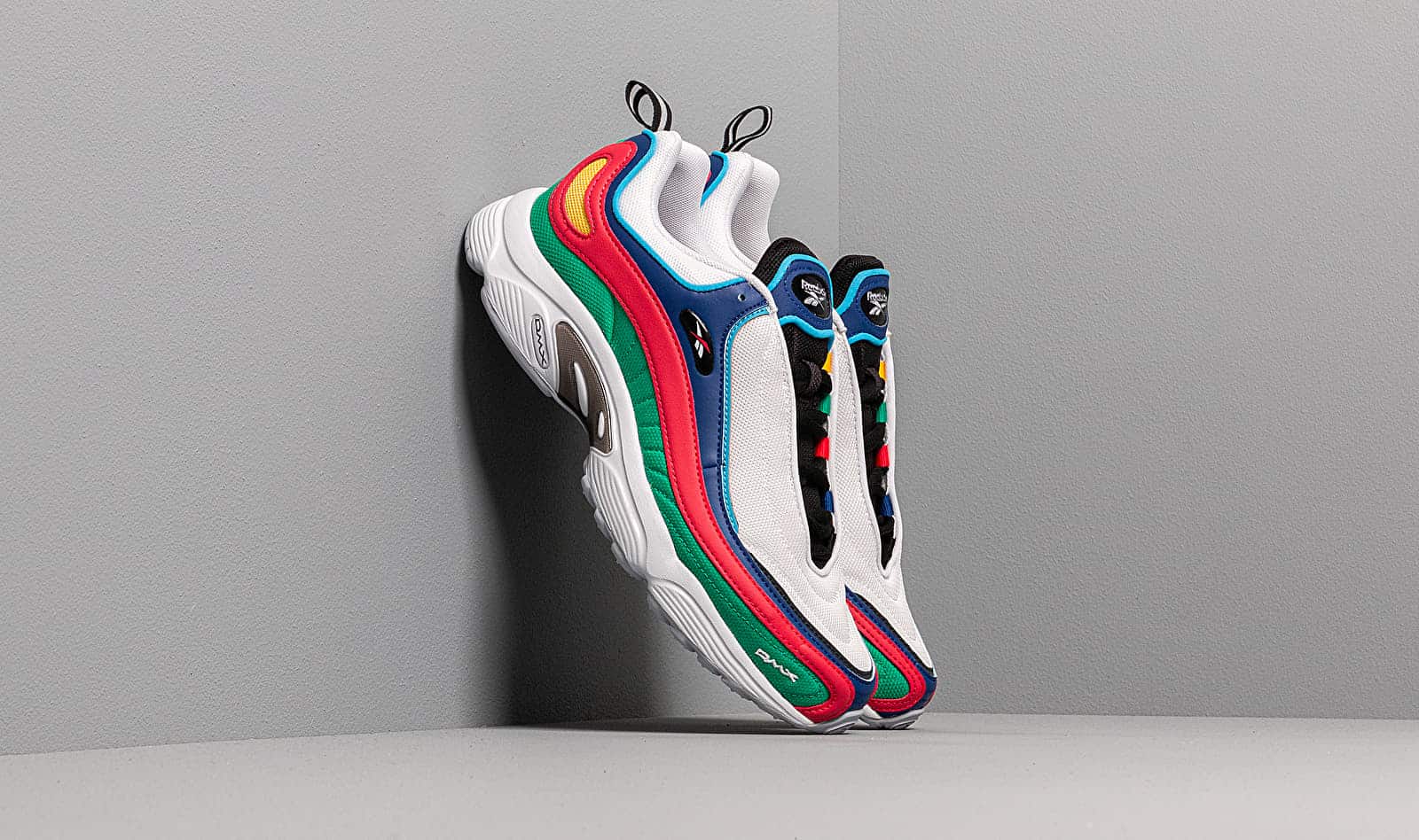 Reebok Daytona DMX White/ Cobalt/ Pink/ Emerald