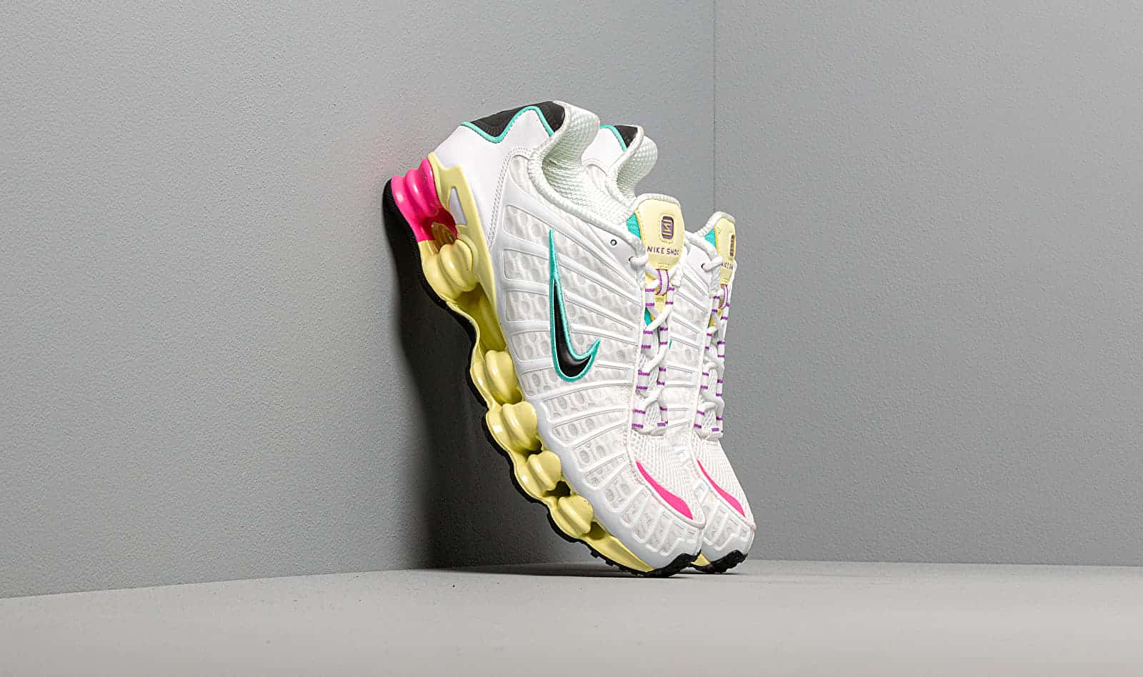 Nike W Shox Tl White/ Black-Luminous Green-Bright Violet
