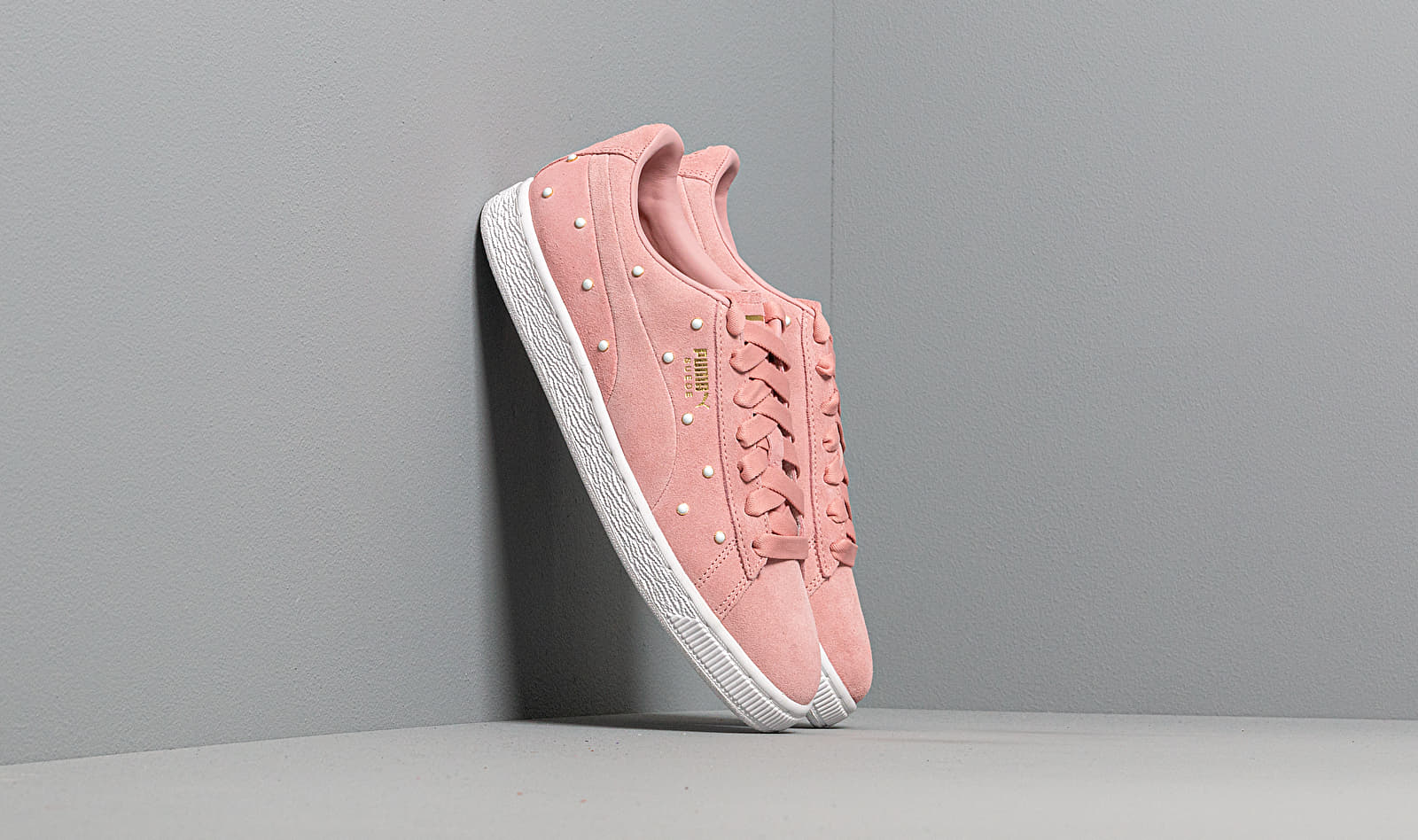 Puma Suede Pearl Studs Wn s Bridal Rose-Puma Team Gold