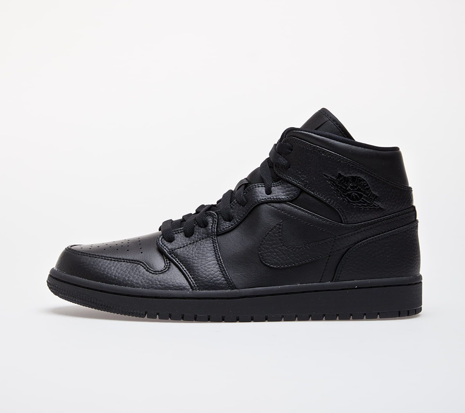 Jordan Air 1 Mid Black/ Black-Black 554724-091