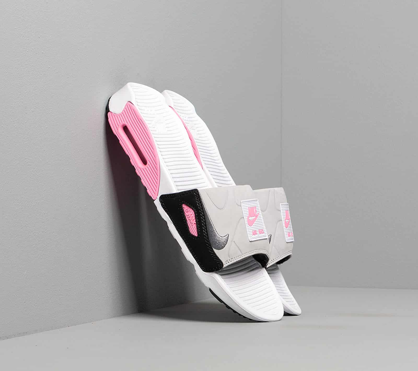 Nike Wmns Air Max 90 Slide White/ Smoke Grey-Rose-Lt Smoke Grey CT5241-100