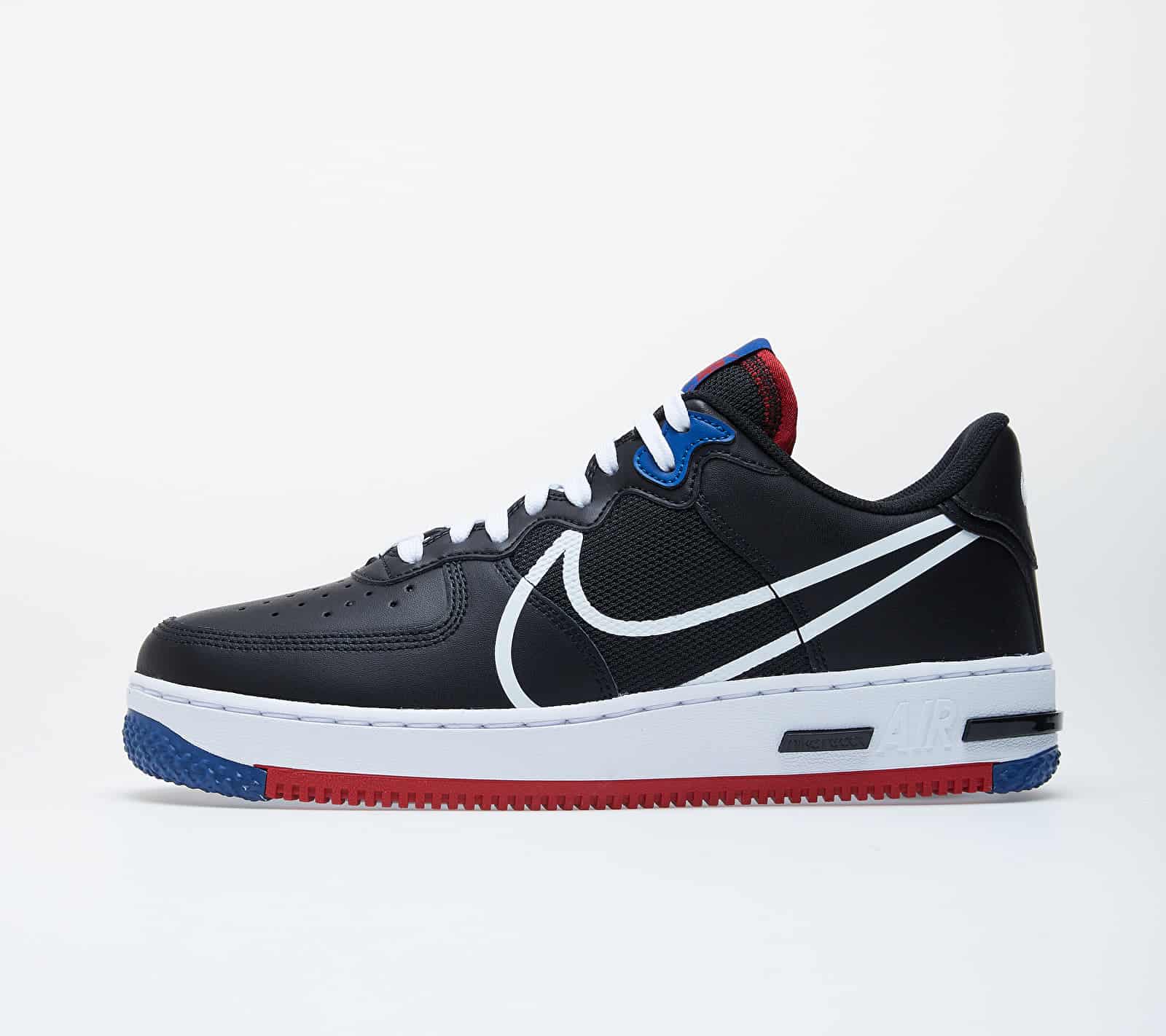Nike Air Force 1 React Black/ White-Gym Red-Gym Blue CT1020-001