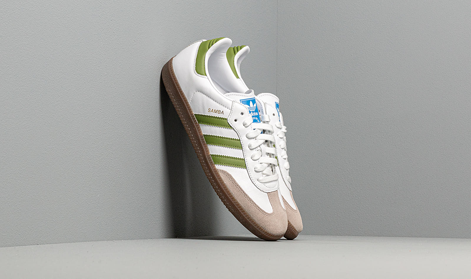 adidas Samba OG Ftw White/ Tech Olive/ Light Brown EE7055