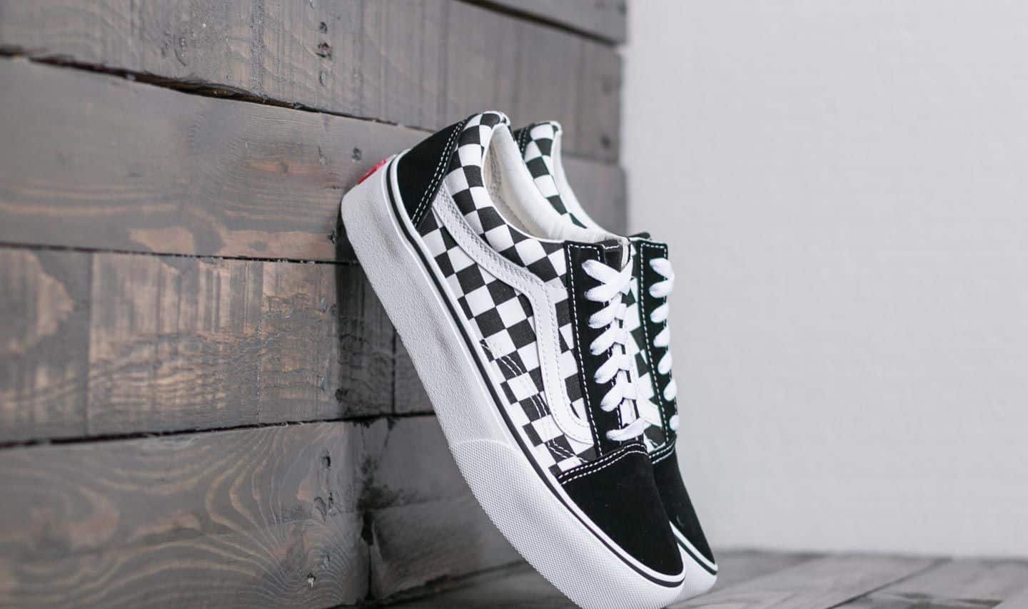 Vans Old Skool Platform (Checkerboardard) Blk/ Tr Wht VN0A3B3UHRK1