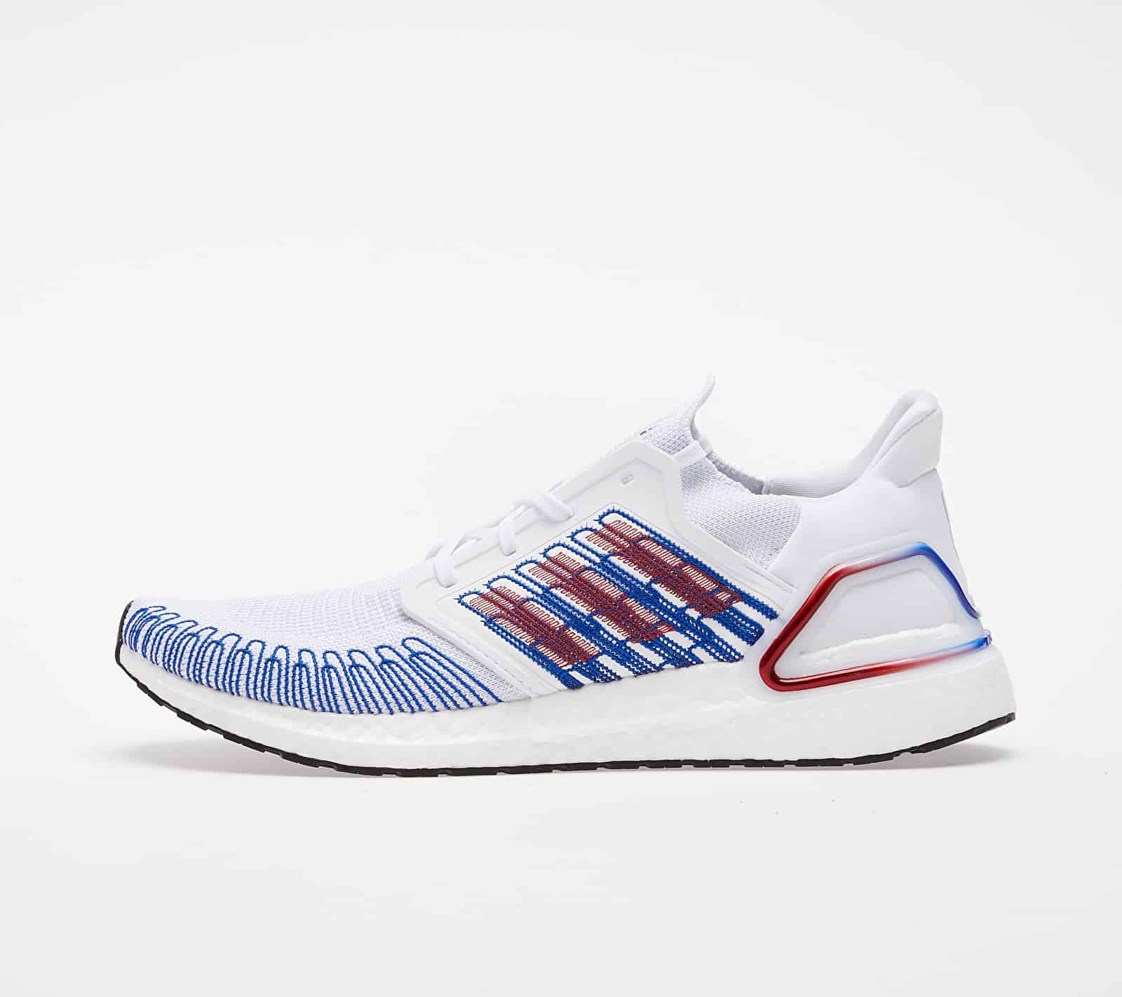 adidas UltraBOOST 20 Ftw White/ Scarlet/ Royal Blue EG0712