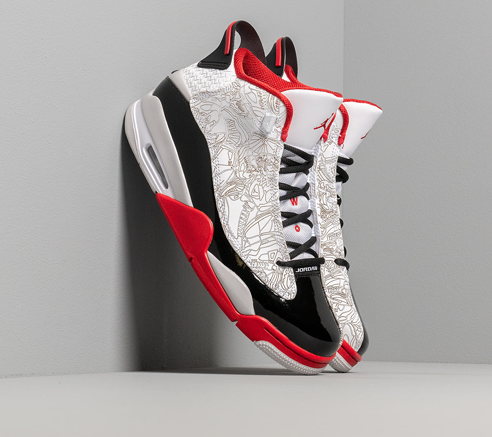Air Jordan Dub Zero White/ Black-Varsity Red-Neutral Grey 311046-116