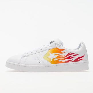 Converse Pro Leather OX White/ Bold Mandarin/ Enamel Red 167935C