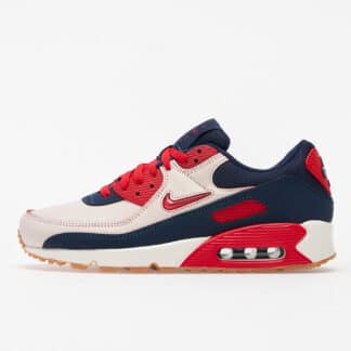Nike Air Max 90 Premium Sail/ University Red-Midnight Navy CJ0611-101