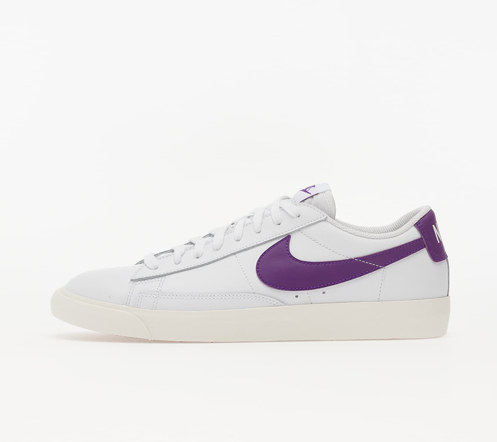 Nike Blazer Low Leather White/ Voltage Purple-Sail CI6377-103