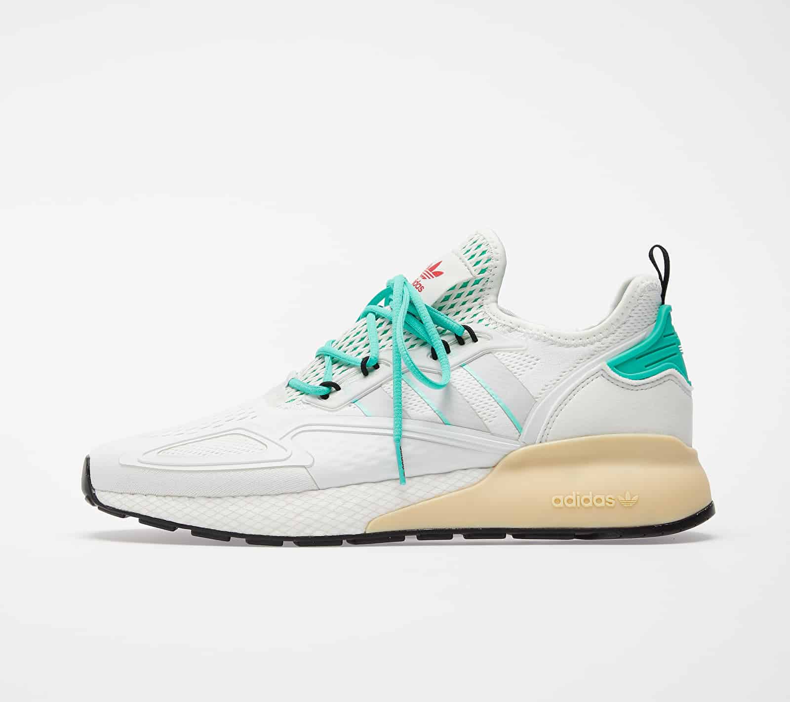 adidas ZX 2K BOOST Crystal White/ Grey One/ Hi-Res Green FX4172