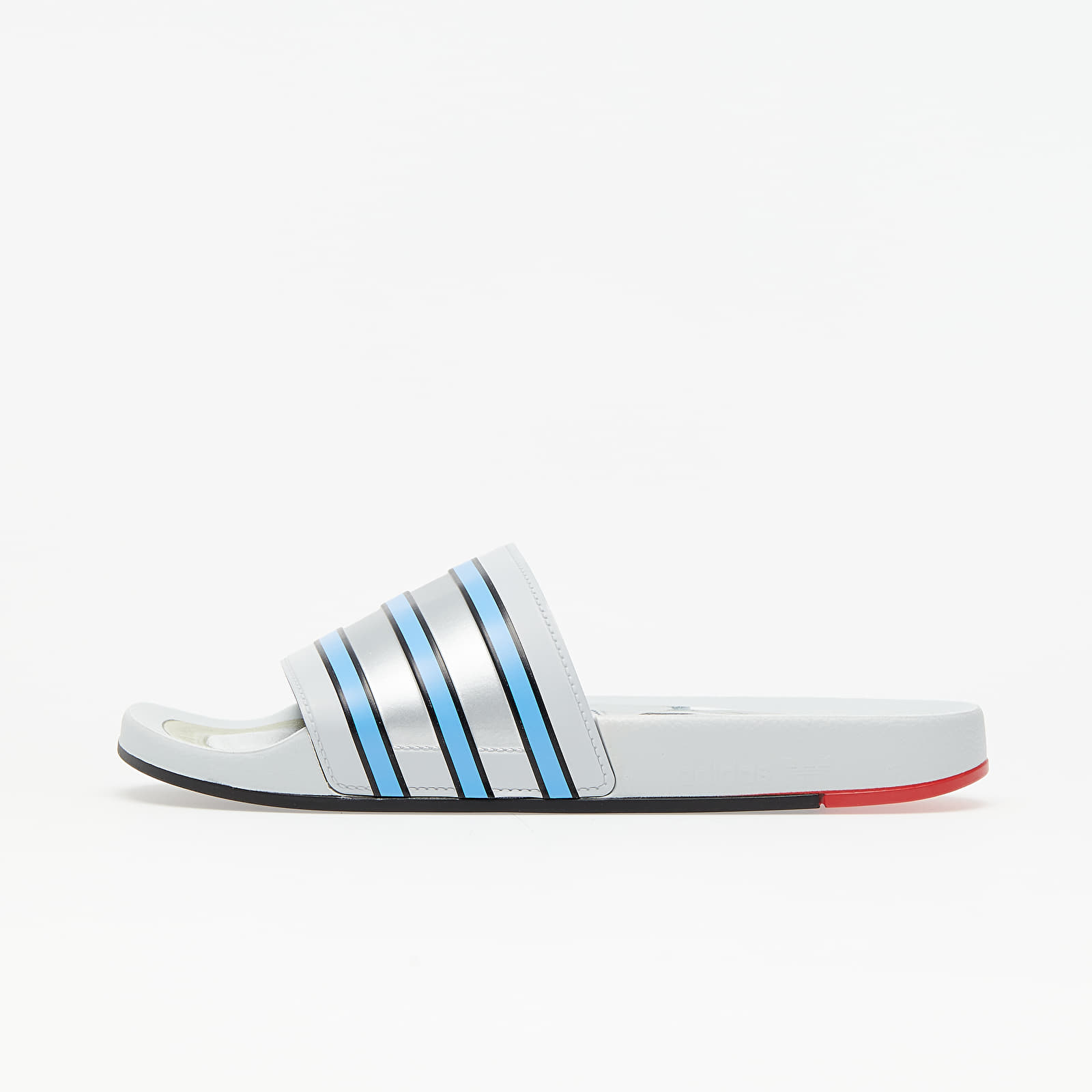 adidas Adilette Premium Clear Grey/ Light Blue/ Bright Red FX4410