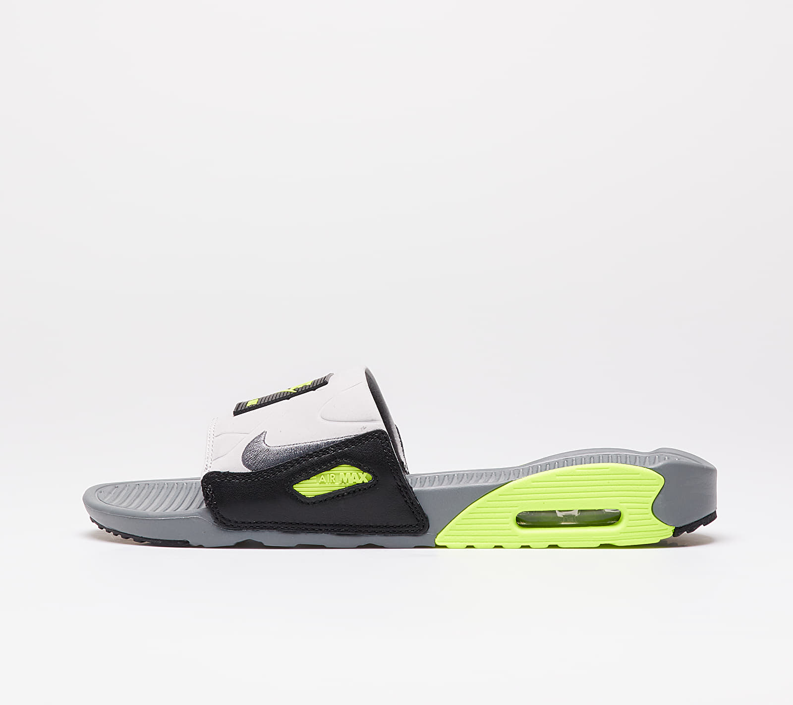 Nike Air Max 90 Slide Smoke Grey/ Smoke Grey-Volt-Black BQ4635-001