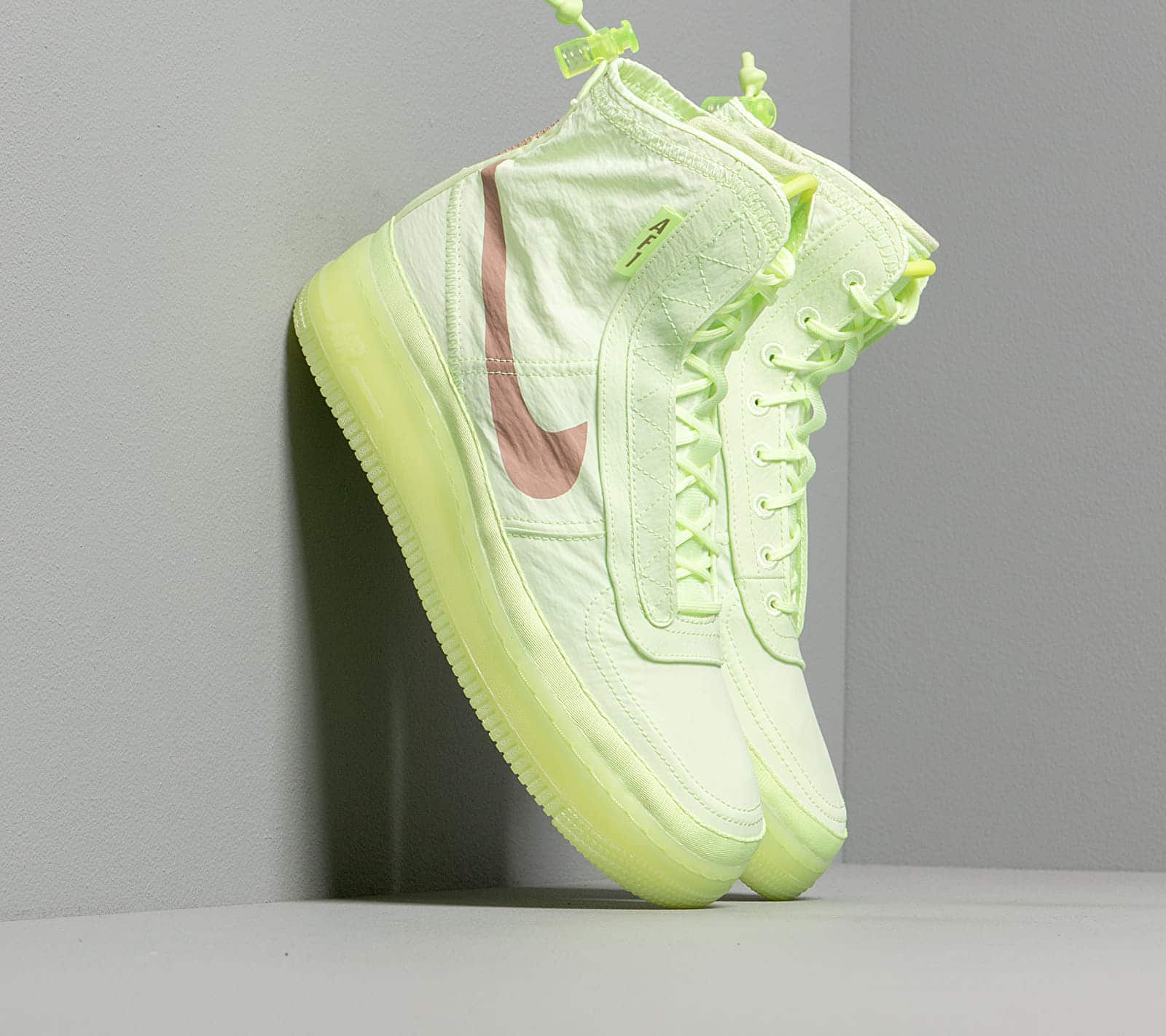 Nike W Air Force 1 Shell Barely Volt/ Desert Dust-Barely Volt BQ6096-700