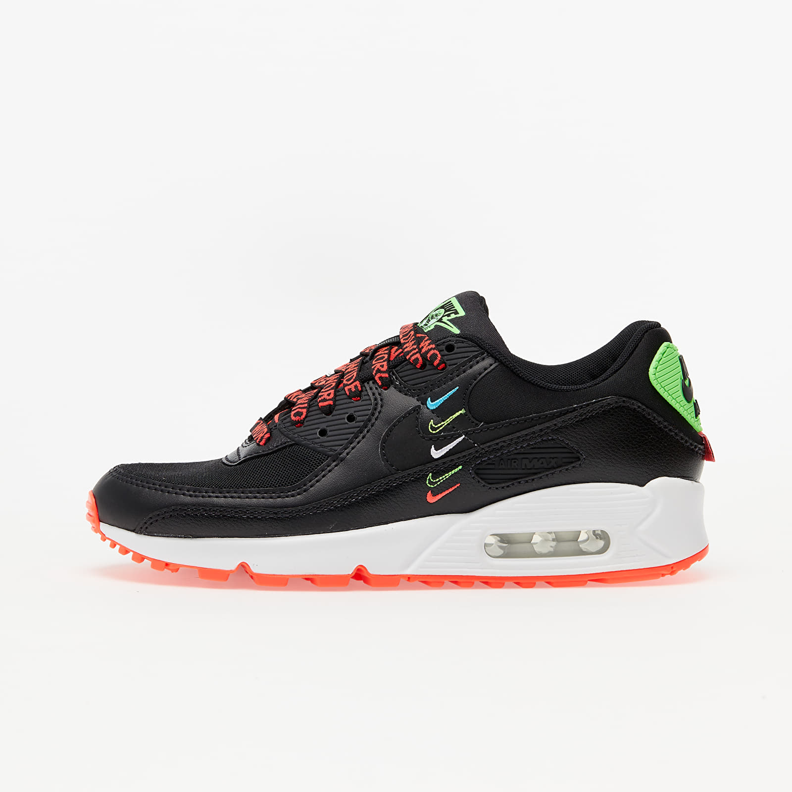 Nike Air Max 90 WW Black/ Black-Flash Crimson-Green Strike CK7069-001