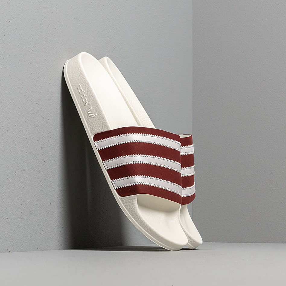 adidas Adilette Core Burgundy/ Ftw White/ Off White BD7574
