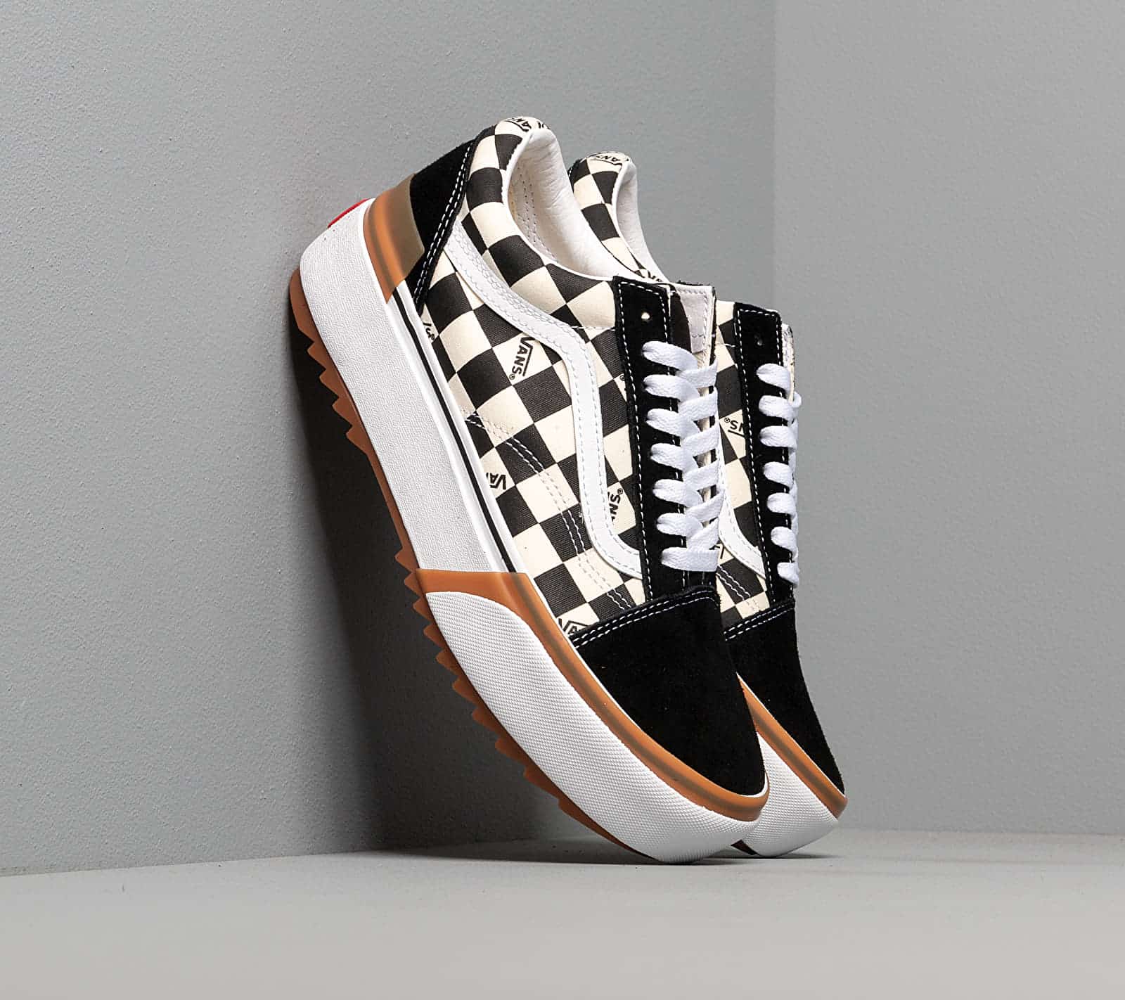 Vans Old Skool Stacked (Checkerboard) Black/ True White VN0A4U15VLV1