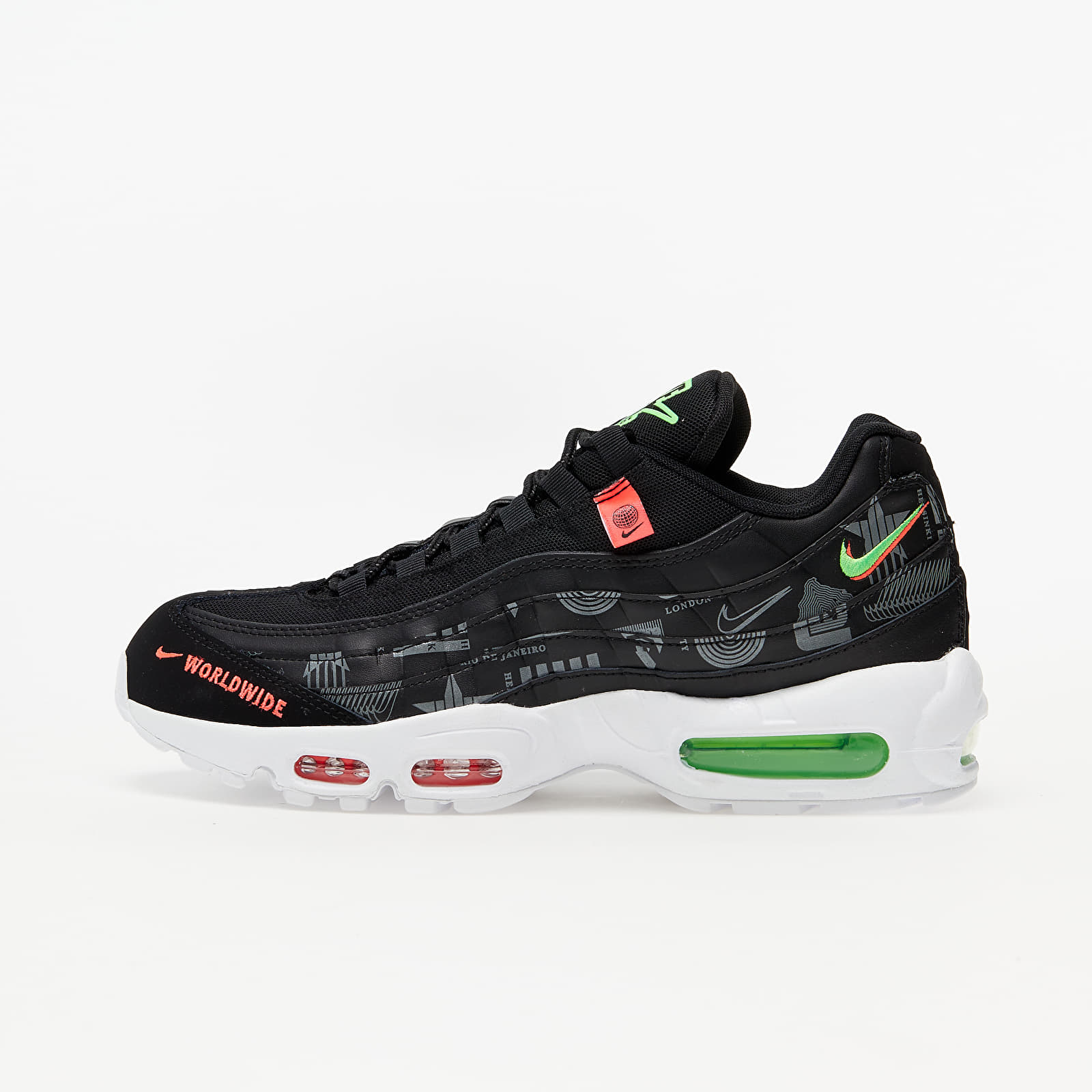 Nike Air Max 95 WW Black/ White-Green Strike-Flash Crimson CQ9743-001