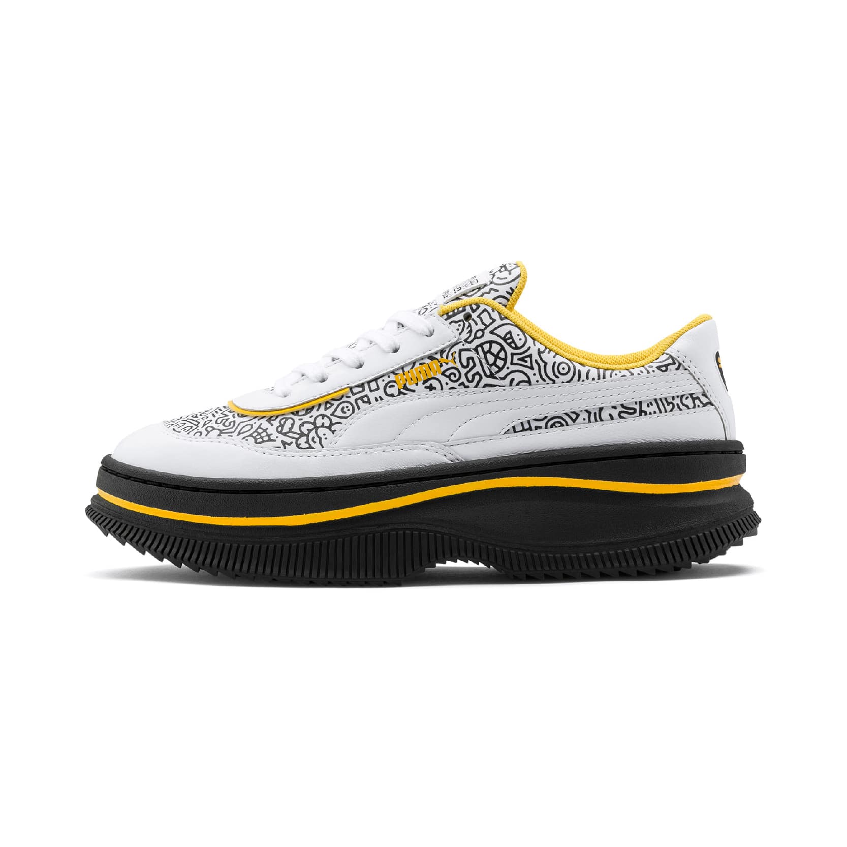 Puma DEVA MR DOODLE Puma White-Black-C. Yellow 37422101