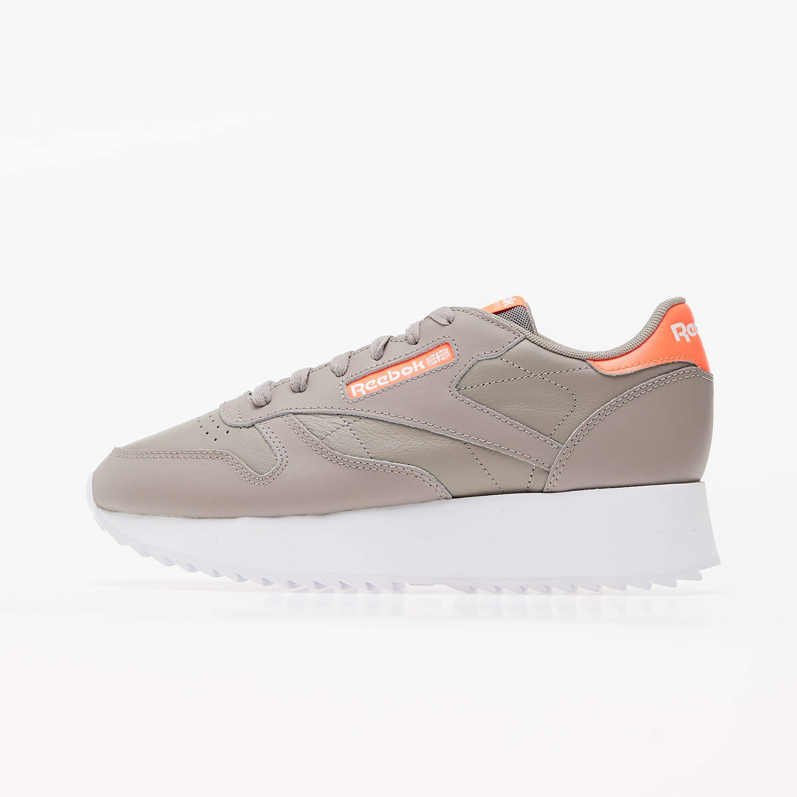 Reebok Classic Leather Double Boulder Grey/ Orange Flare / White FY7265