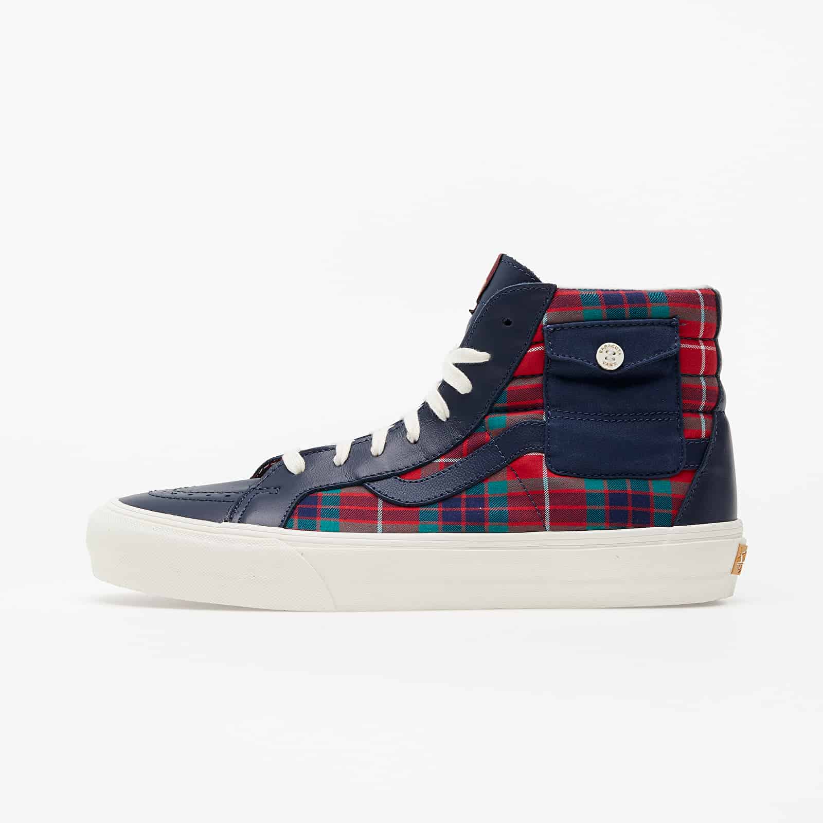 Vans x Baracuta Sk8-Hi Pocket VLT LX Dress Blues/ Tartan Plaid/ Marshmallow VN0A4UWX25I1