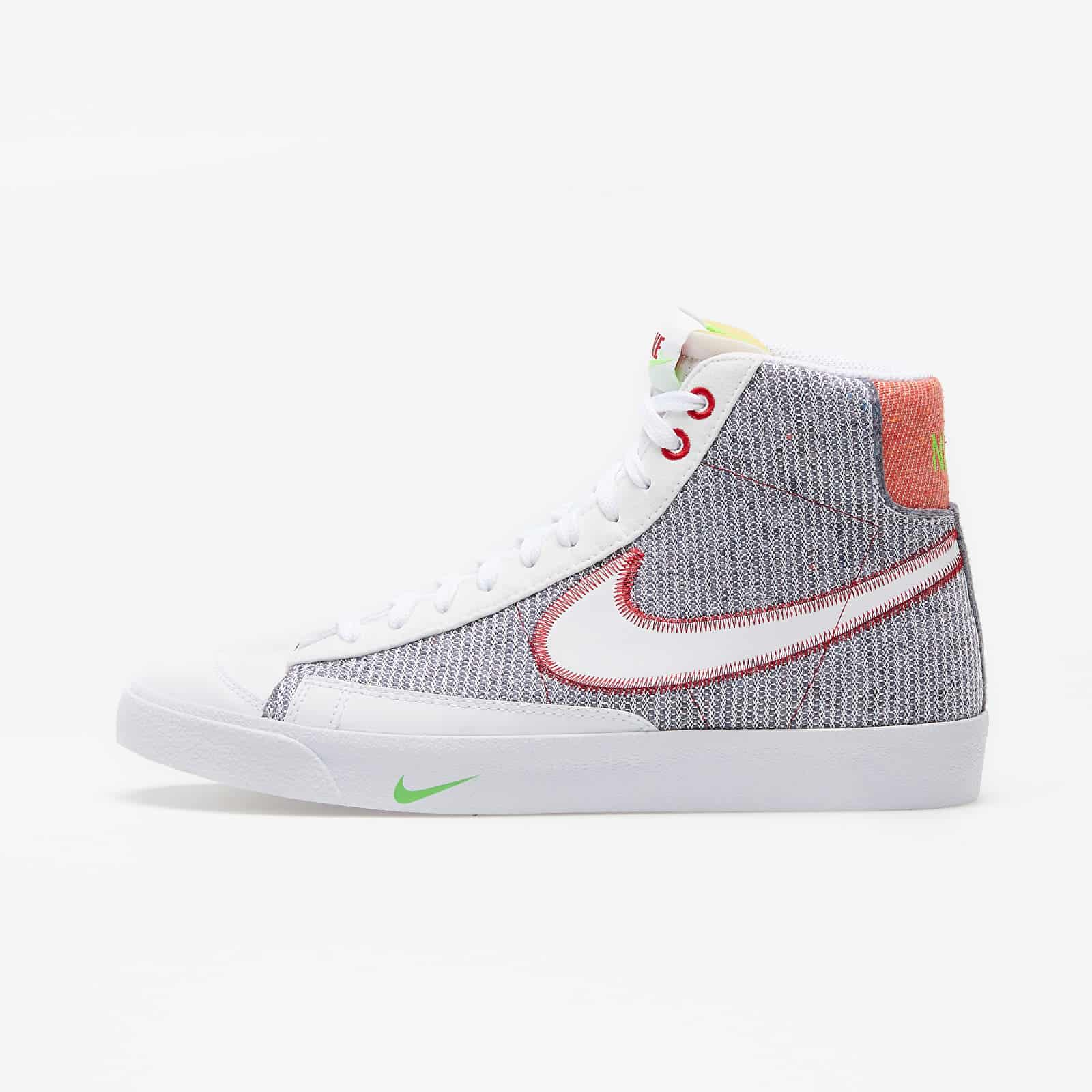 Nike Blazer Mid '77 Grey/ White-Sport Red-Electric Green CW5838-022 Nike Blazer Mid '77 Grey/ White-Sport Red-Electric Green CW5838-022