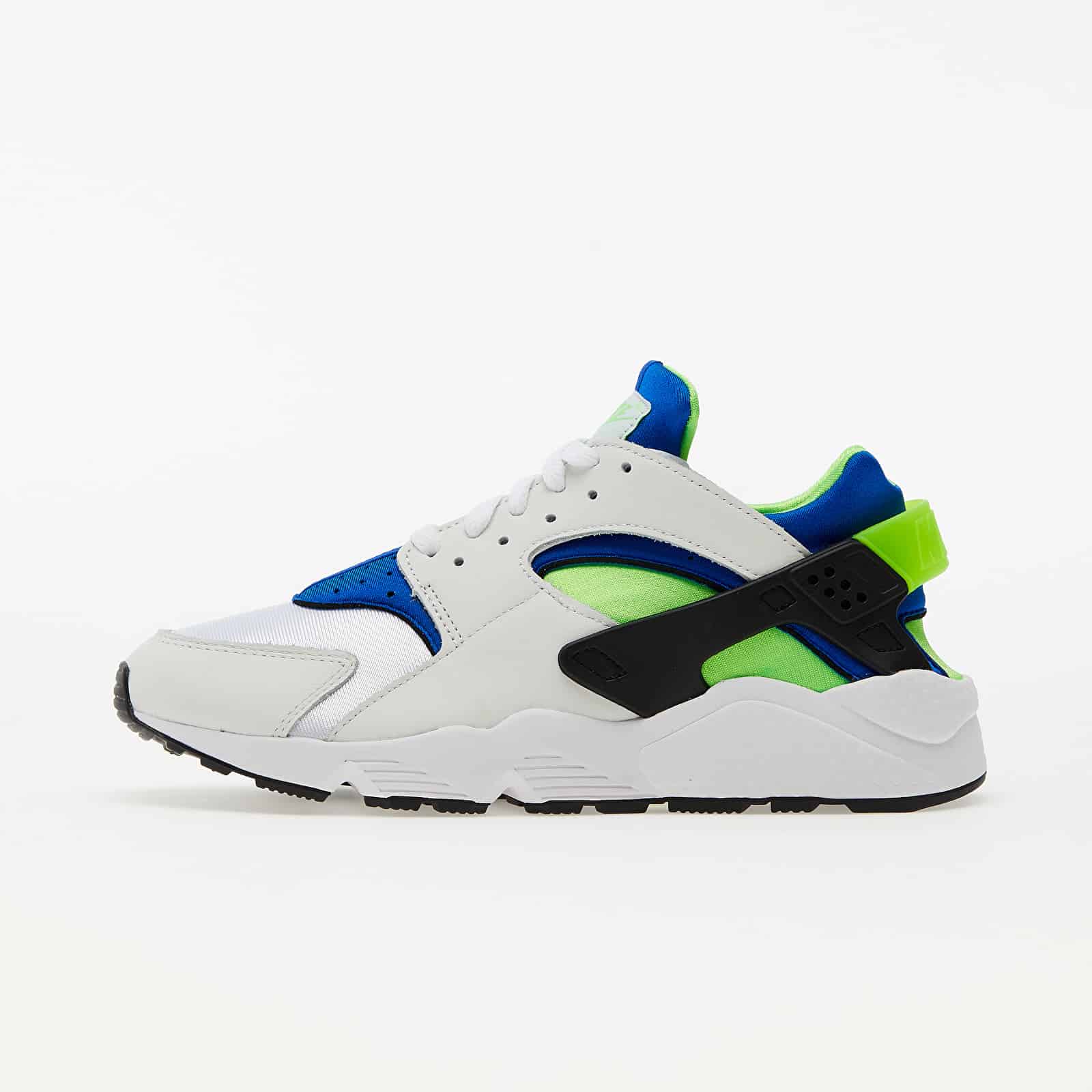 Nike Air Huarache White/ Scream Green-Royal Blue-Black DD1068-100